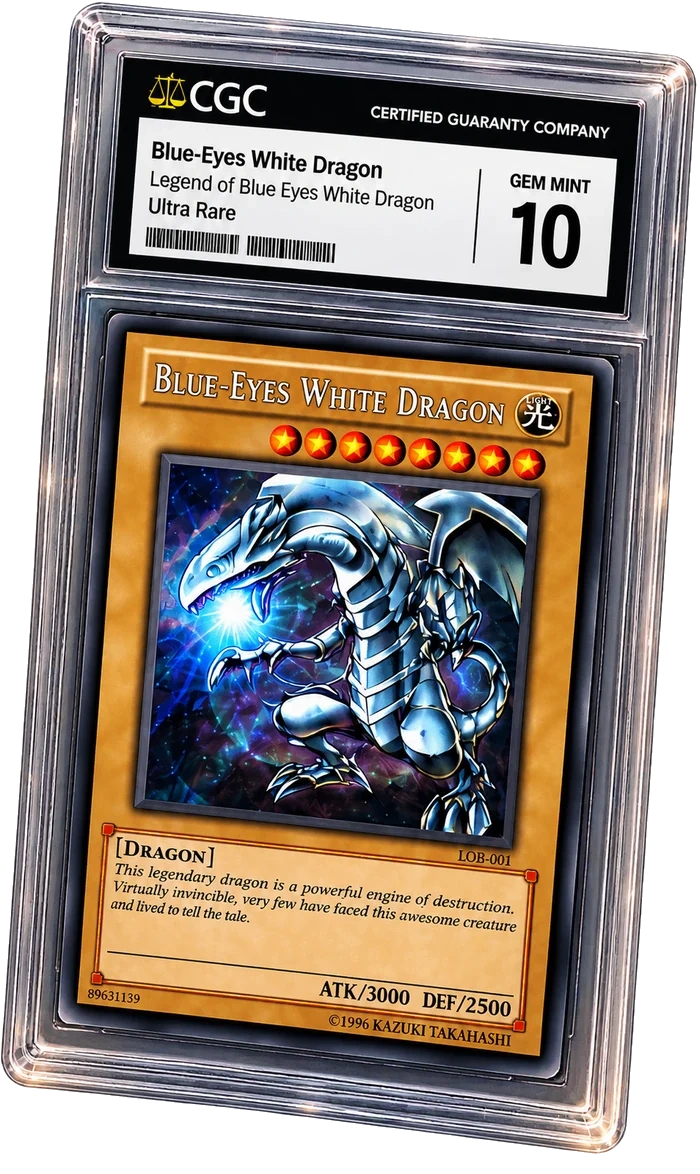 CGC Gem Mint 10 Blue-Eyes White Dragon graded slab